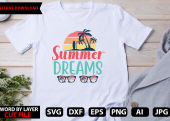 Summer Dreams t-shirt design,Hello Summer Tshirt Design, png download, t shirt graphic, png download, digital download, sublimation