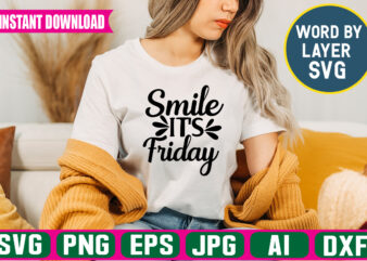 Smile Its Friday Svg Vector T-shirt Design