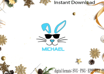 Happy Easter Cool Bunny Wear Sunglasses SVG Sublimation Files graphic t shirt