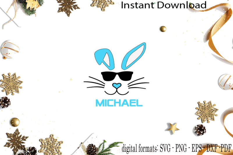 Happy Easter Cool Bunny Wear Sunglasses SVG Sublimation Files