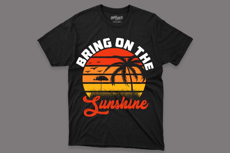 Bestselling Summer T-Shirt Design for Commercial use.