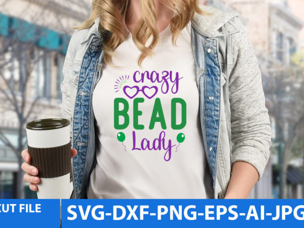 Crazy bead lady t shirt design