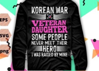 Proud Korean War Veteran Daughter Gift I Was Raised By Mine T-Shirt design svg, Proud Korean War, Veteran, Daughter Gift ,I Was Raised By Mine, T-Shirt design eps vector, half