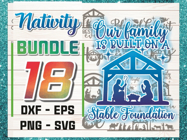 18 nativity svg bundle / cut file / cricut / commercial use / nativity svg / christmas svg / christmas decoration / clip art / vector 888926988