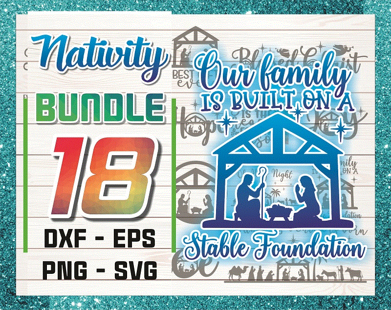 18 Nativity SVG Bundle / Cut File / Cricut / Commercial use / Nativity SVG / Christmas SVG / Christmas Decoration / Clip art / Vector 888926988