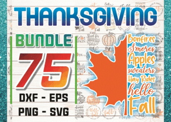 75 Thanksgiving Svg, fall svg, pumpkin svg, blessed svg, thankful svg, autumn svg, fall svg bundle, Thanksgiving Bundle Svg 892600839