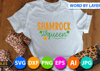 Shamrock queen Svg Design