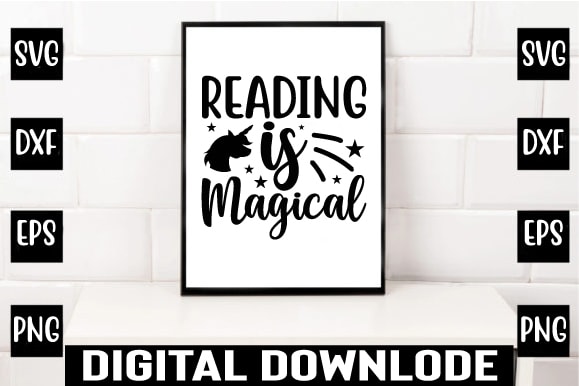 Reading is magical t shirt design online