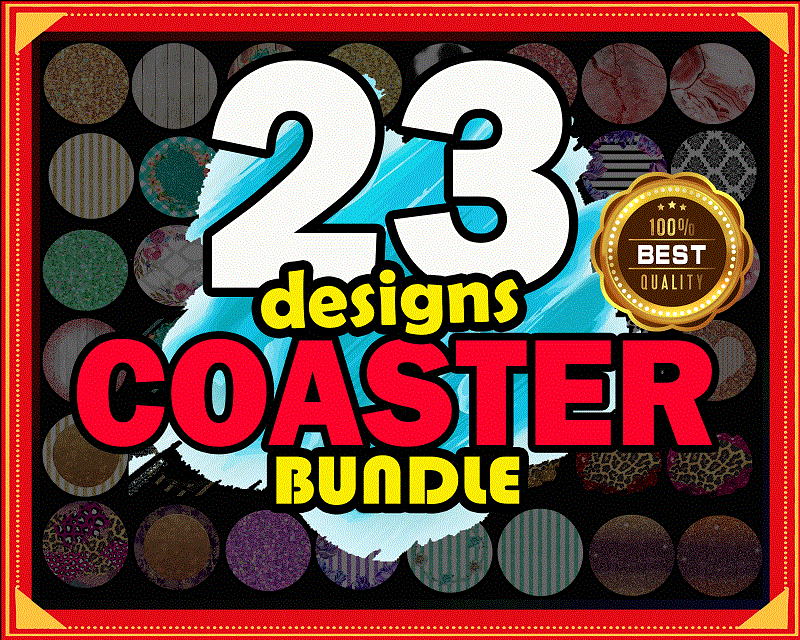 HUGE Car Coaster Bundle Templates Design Bundle Sunflower Cheetah PNG, Clip Art Design, Instant Digital Download 871558554