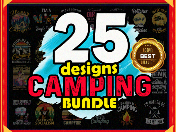 25 camper camping sublimation design bundle png, camper png, camp png, graphic, clip art, instant digital download, adventure png 877166130
