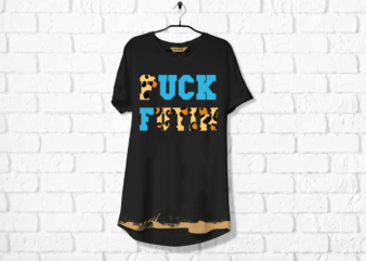 Funny Trending Puck Futin Leopard Font SVG Files t shirt graphic design