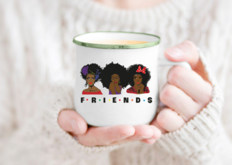 Afro Girl Friends Font SVG Sublimation Files t shirt vector