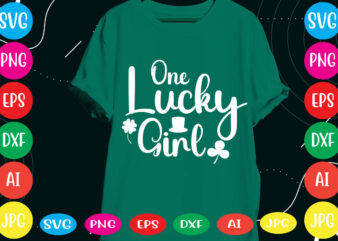 One Lucky Girl svg vector for t-shirt