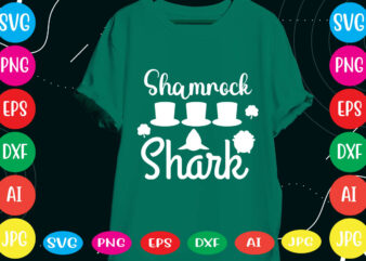 Shamrock Shark svg vector for t-shirt