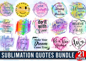 quotes sublimation bundle, sublimation t shirt designs bundle