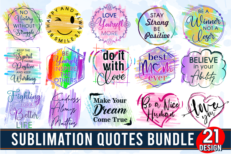 quotes sublimation bundle, sublimation t shirt designs bundle