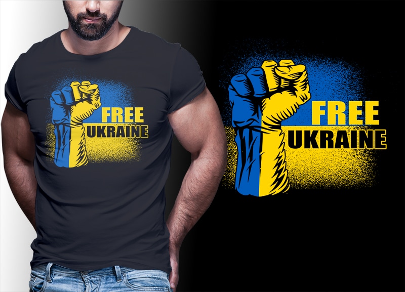 61 Ukraine Tshirt Design Bundle stand with ukraine