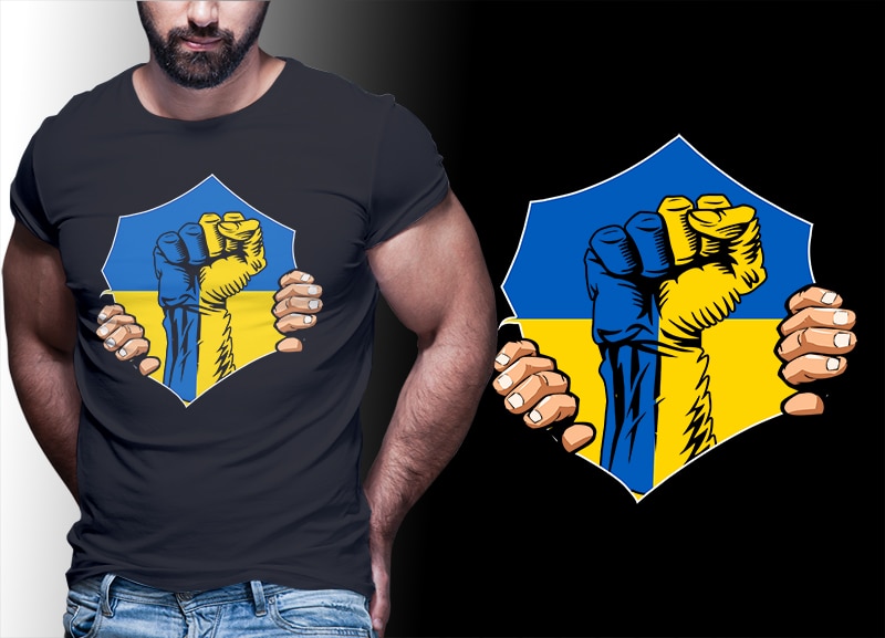 61 Ukraine Tshirt Design Bundle stand with ukraine