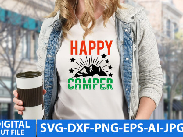 Happy camper t shirt design