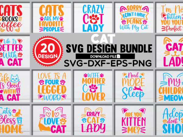Cat svgvbundle 20 design