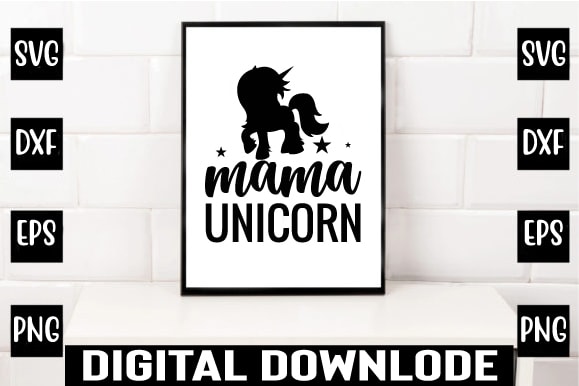 Mama unicorn t shirt designs for sale