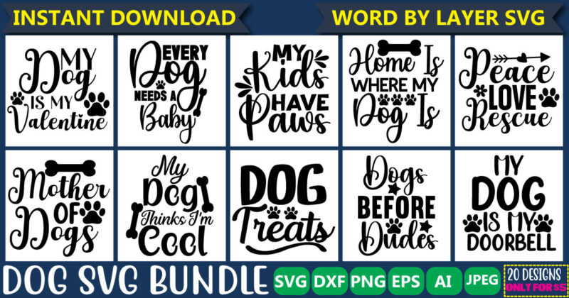 Dog Svg Bundle