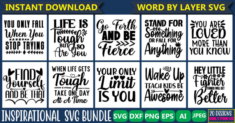 Inspirational svg bundle