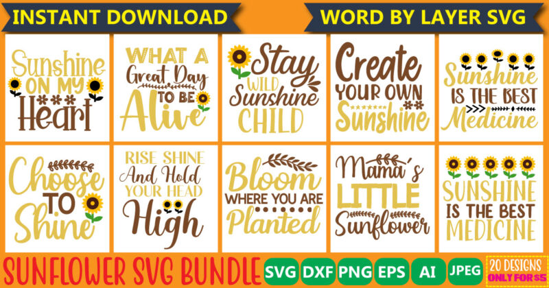 Sunflower svg Bundle