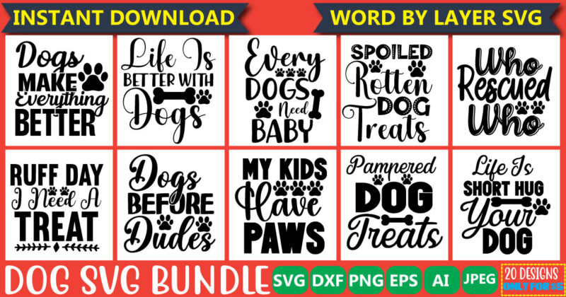 Dogs svg bundle, SVG for Cricut and silhouette, jpg png dxf,Dog Butt Bundle Svg, Dog Svg, Dog Paws Svg, Canine Clipart, Dog Lover, Farmhouse Svg,Dog Svg Bundle, Dog Svg Cut