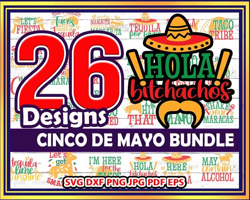 26 Cinco de Mayo SVG Bundle, Cinco Drinko Squad, Vector, Cut File, Clipart, Printable, Commercial Use, Instant Download 773323192