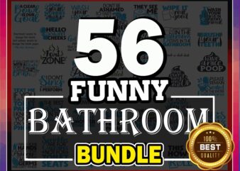 40 Funny Bathroom Bundle, Bathroom Cut File, Funny Bathroom Clipart, Bathroom Quotes, Printable Vector, Commercial Use, Instant Download 781868588