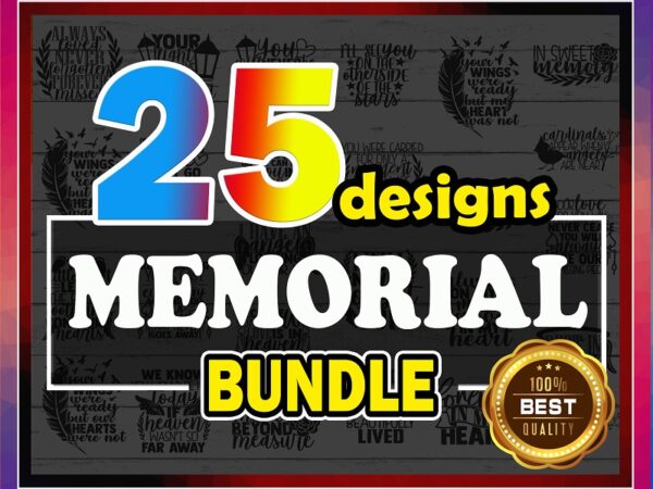 Memorial svg bundle, memorial svg cut files, vector clipart, in memory of, memorial decoration, rip, commercial use, instant download 782857210