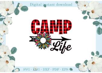 Trending gifts, Camp Life Vector flowerDiy Crafts Teacher Life Svg Files For Cricut, Flower Silhouette Sublimation Files, Cameo Htv Prints