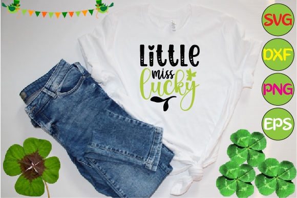 Little miss lucky t shirt vector graphic