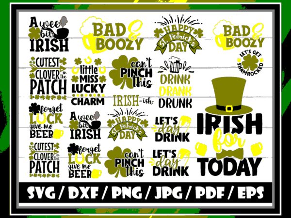 30 designs st patrick’s day svg bundle, happy st patrick’s day, cut file, clipart, printable, vector, commercial use, instant download 783889289