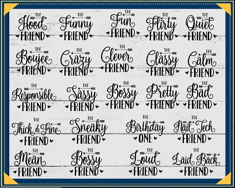 20+ Friends Matching Bundle SVG, Friends Svg Bundle, Responsible Friend, Funny Friend, Clever Friend, Friends Matching Quotes, Cut Files 859899630
