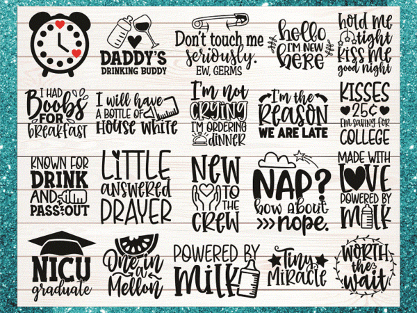 20 baby bundle svg, cute baby quotes & saying, newborn svg bundle, baby shower svg, toddler svg cut files, cricut, silhouette, digital files 903056824