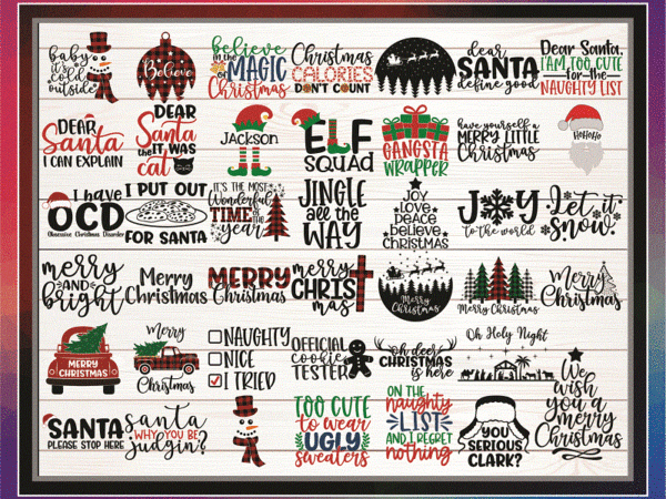 41 christmas svg bundle / funny christmas svg / cut file / cricut / clip art / commercial use / holiday svg / christmas sayings quotes / winter 870722548