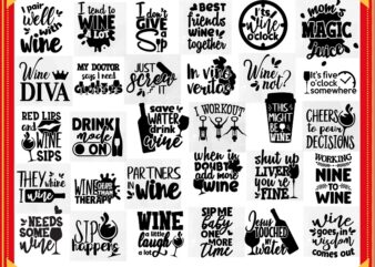 30 Wine Quotes SVG Bundle, Jesus Touched My Water, Funny Wine Quotes, Wine Diva Cut File, Wine Clip Art, Commercial Use, Instant Download 573034719