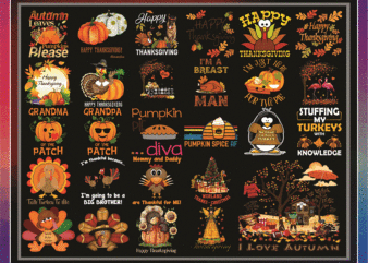 Bundle 27 Thanksgiving Png, Turkey Png, Thanksgiving Turkey, Thankful Png, Blessed Png, Autumn Png, Fall Png Designs, digital download 886828155