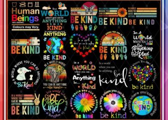 Bundle 40 Designs Be Kind PNG, Be Kind Hand Sign Language Png, Be Kind png, Rainbow Colors png, Be Kind Sublimation Design, Digital Png File 887791655
