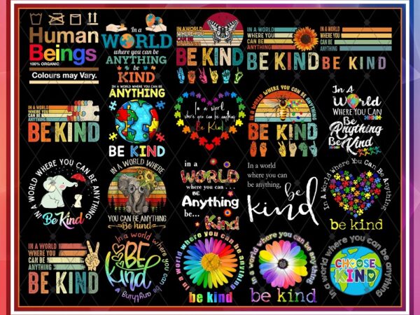 Bundle 40 designs be kind png, be kind hand sign language png, be kind png, rainbow colors png, be kind sublimation design, digital png file 887791655