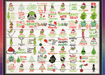 546 Christmas svg Bundle, Grinch svg, Grinch Face svg, Grinch Mask, Grinch Baby, dxf, png,Santa,Shirt,Cricut,Cut File, Hand Holding Ornament 906847237