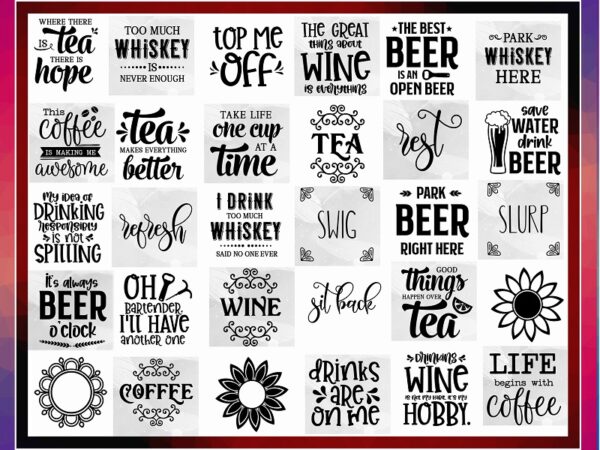 Coaster bundle designs, drink coaster svg, wine saying svg, beer quote svg, coffee coaster svg, floral monogram svg, tea saying svg 797594308