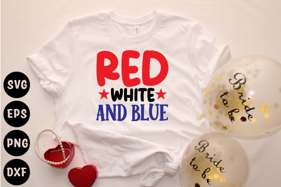 Red white and blue t shirt design online