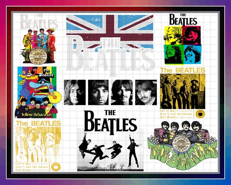 Bundle 17 Designs The Beathes Png, Paul McCartney, The Beatles PNG, John Lennon, George Harrison, Ringo Starr, Submilation, Digital Download 920192416