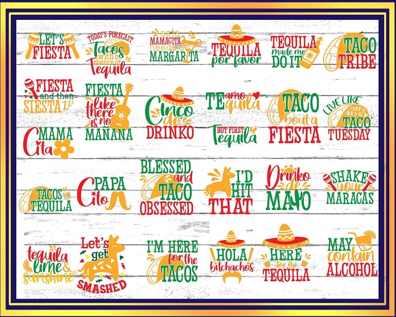 26 Cinco de Mayo SVG Bundle, Cinco Drinko Squad, Vector, Cut File, Clipart, Printable, Commercial Use, Instant Download 773323192