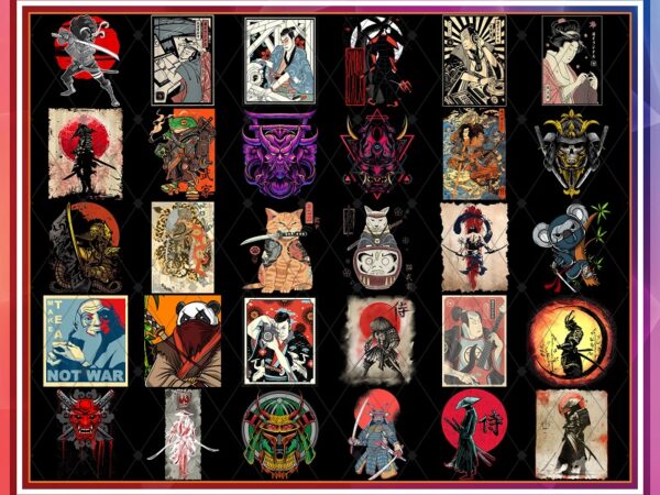 Combo 42 designs samurai png, samurai bundle, vintage samurai retro png, japan, mask demon warrior png digital png, digital download 925279227