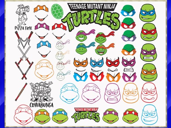 369 teenage mutant ninja turtles bundle, teenage mutant ninja turtles font, svg for cricut, svg silhouette dxf, png, quotes file 891480330