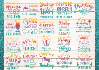 Bundle 26 Drinking Sayings, Drinking Quotes SVG, Drinking Clipart, Alcohol Sayings Sublimation, Party SVG Files, Drunk PNG, Digital download 854700726